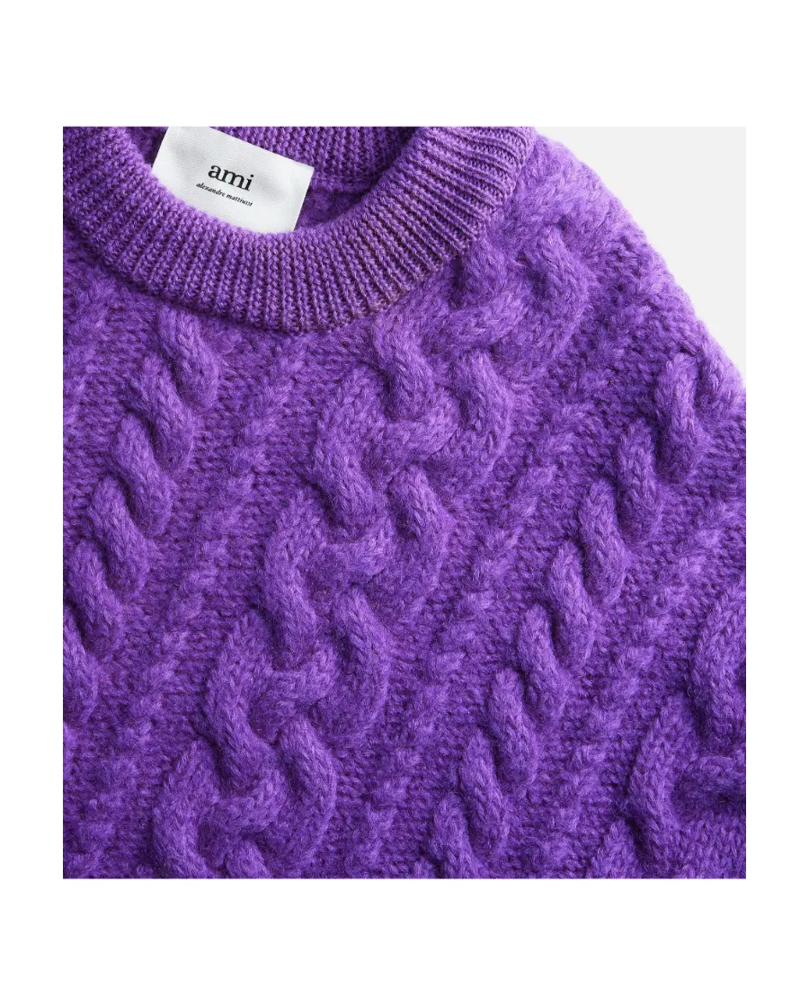 Cable-Knit Cropped Jumper