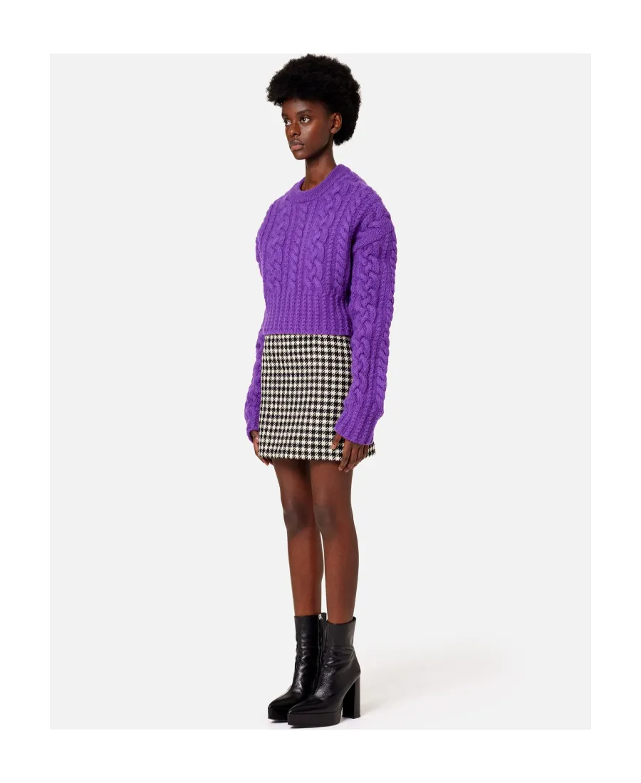Cable-Knit Cropped Jumper