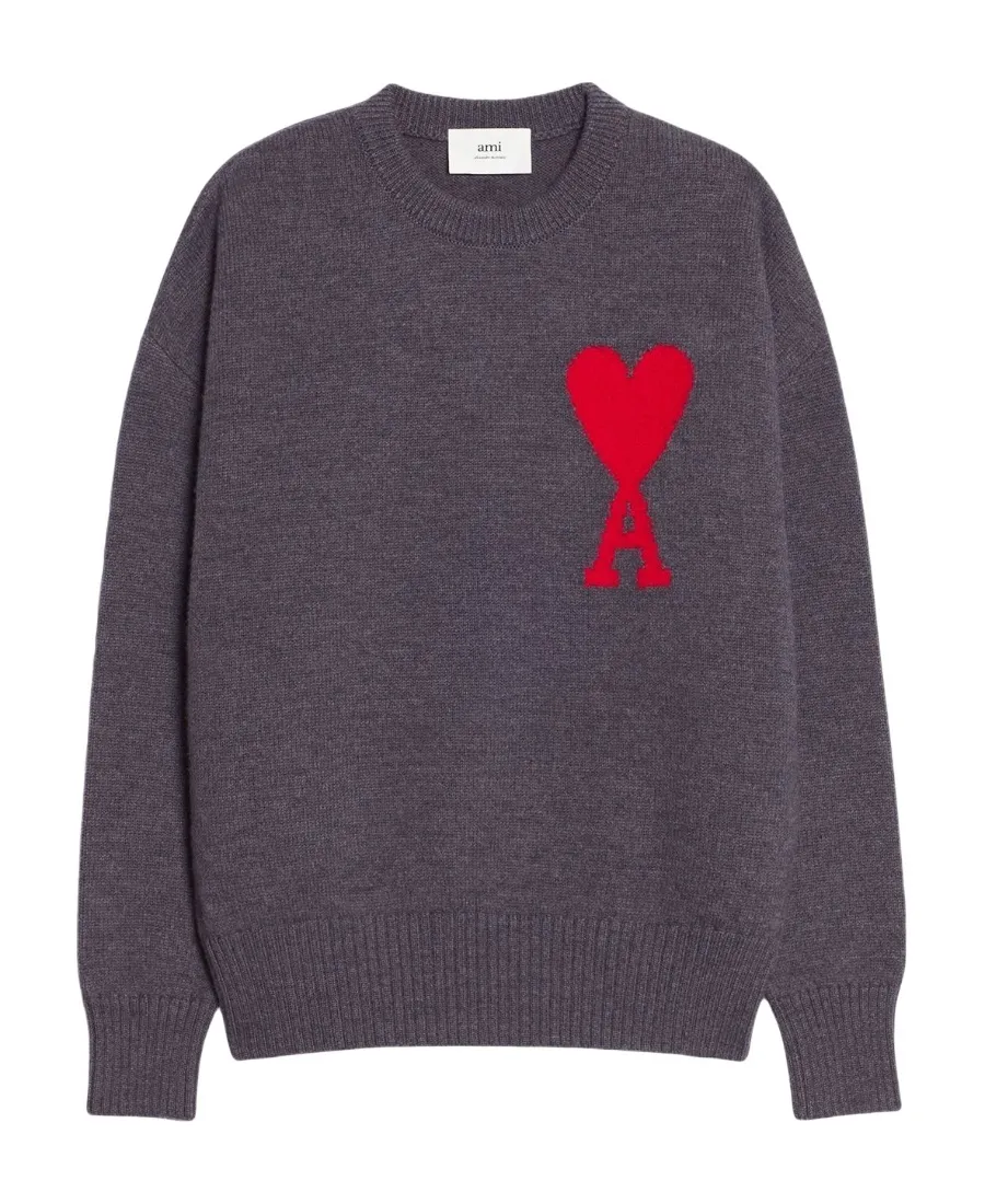 Ami De Coeur Logo Intarsia Crewneck Knitted Jumper