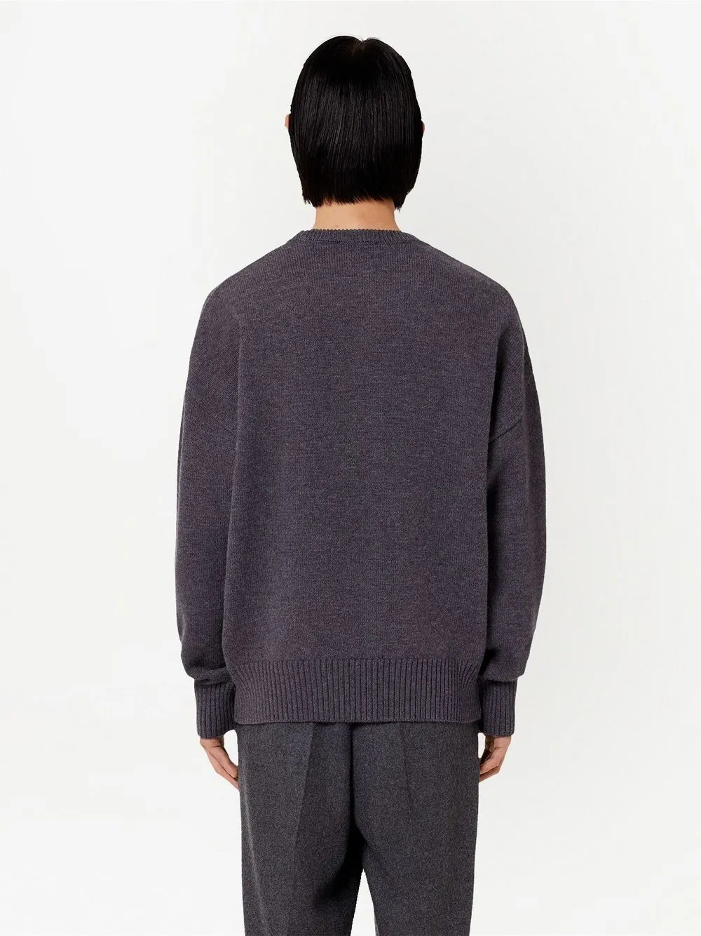 Ami De Coeur Logo Intarsia Crewneck Knitted Jumper