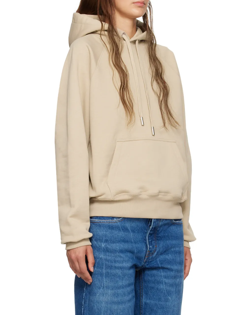 Logo Embroidered Drawstring Hoodie