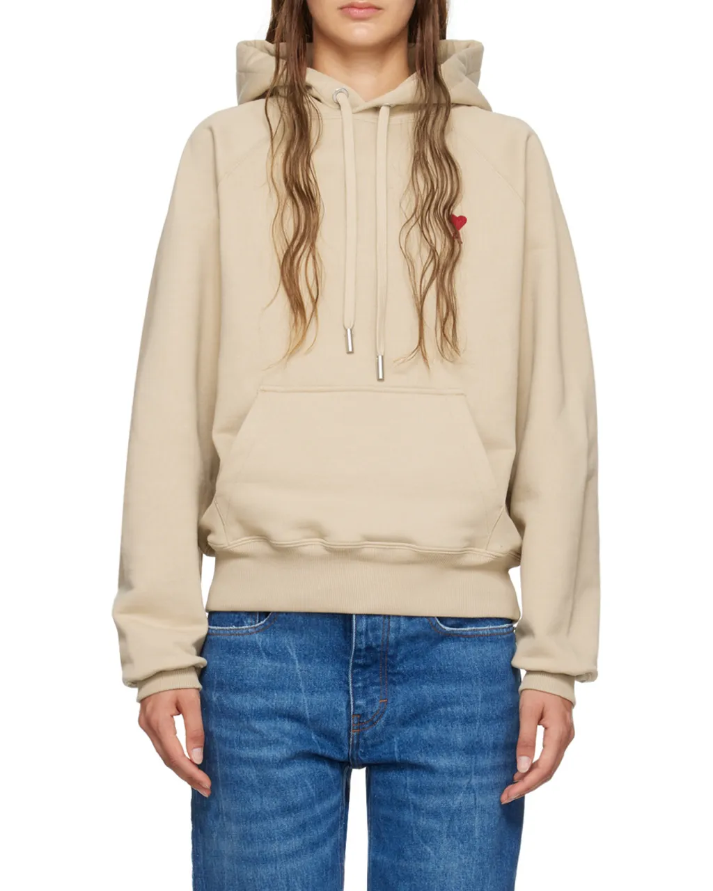 Logo Embroidered Drawstring Hoodie