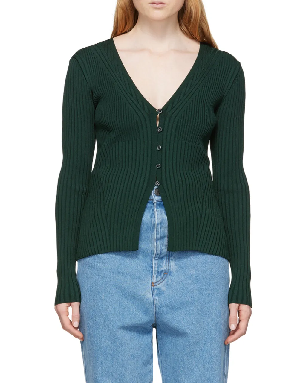 Long-Sleeved Knitted Cardigan