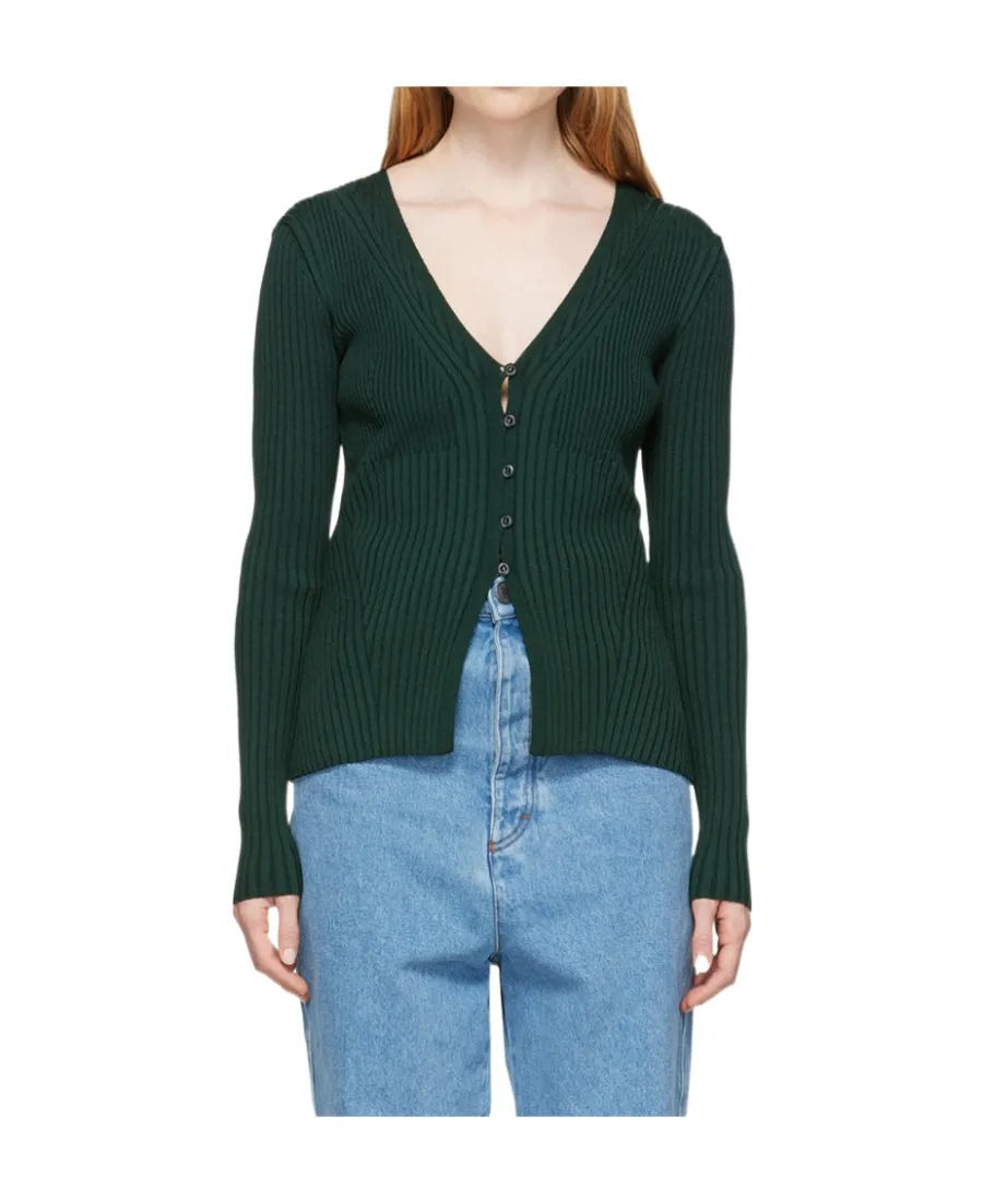 Long-Sleeved Knitted Cardigan