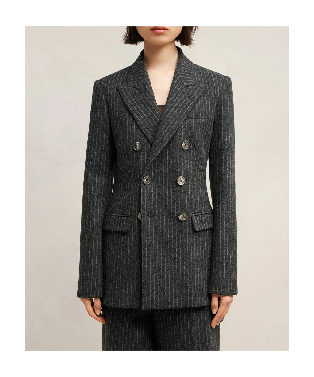 Double Breasted Striped Jacket