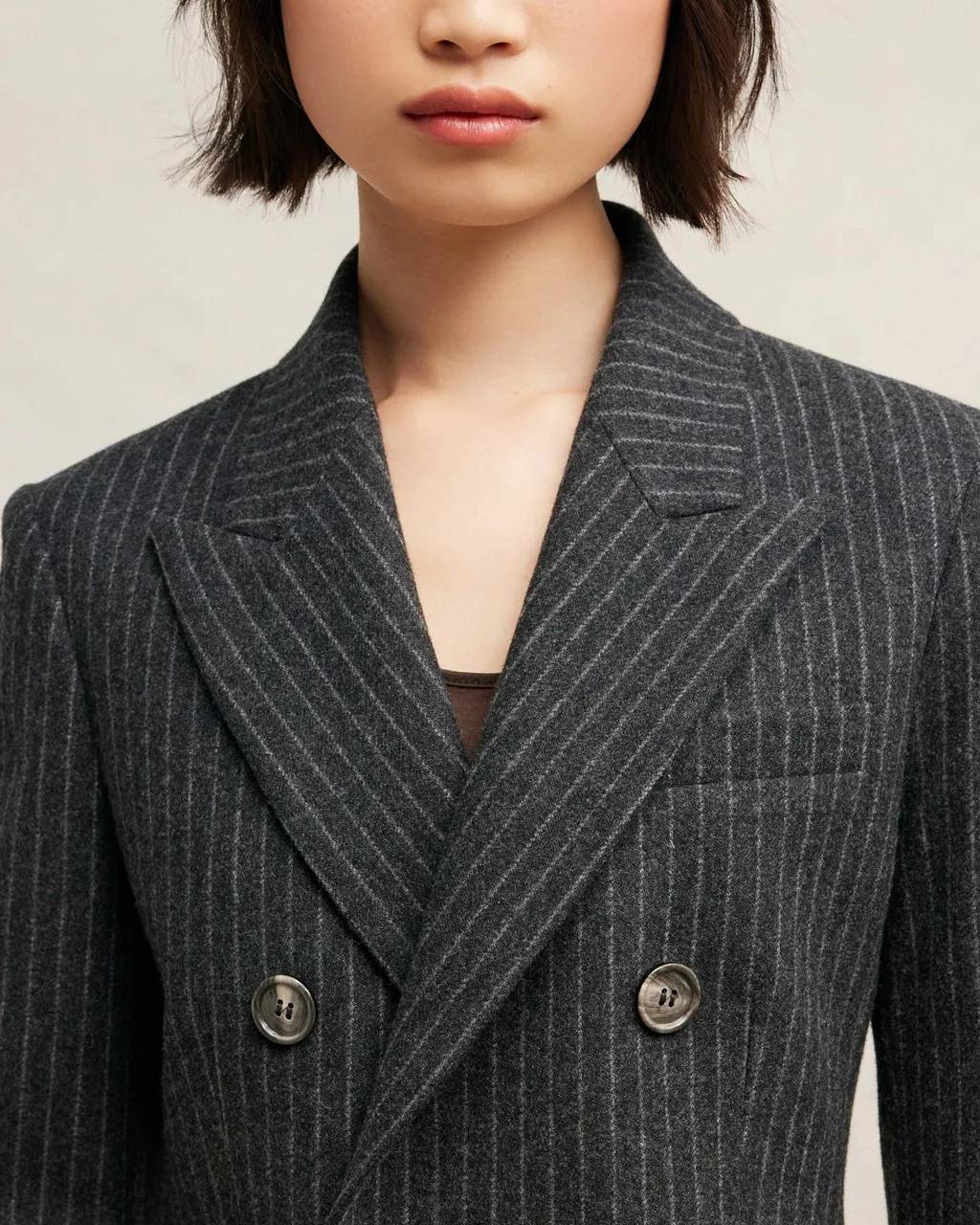 Double Breasted Striped Jacket