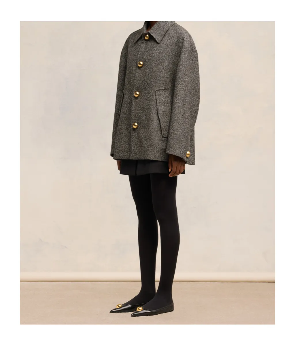 Oversized Short Belted Coat