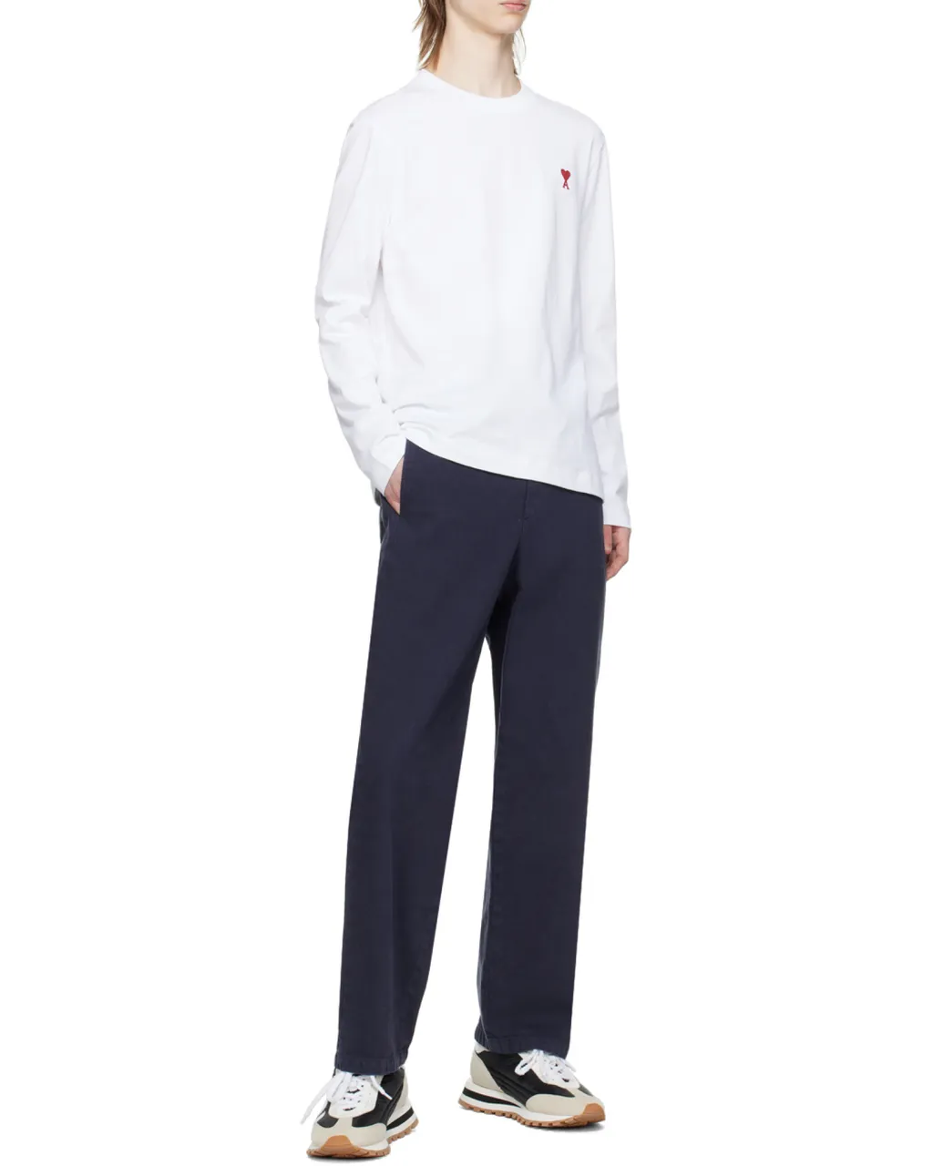Ami De Coeur Logo Embroidered Long-Sleeved T-Shirt