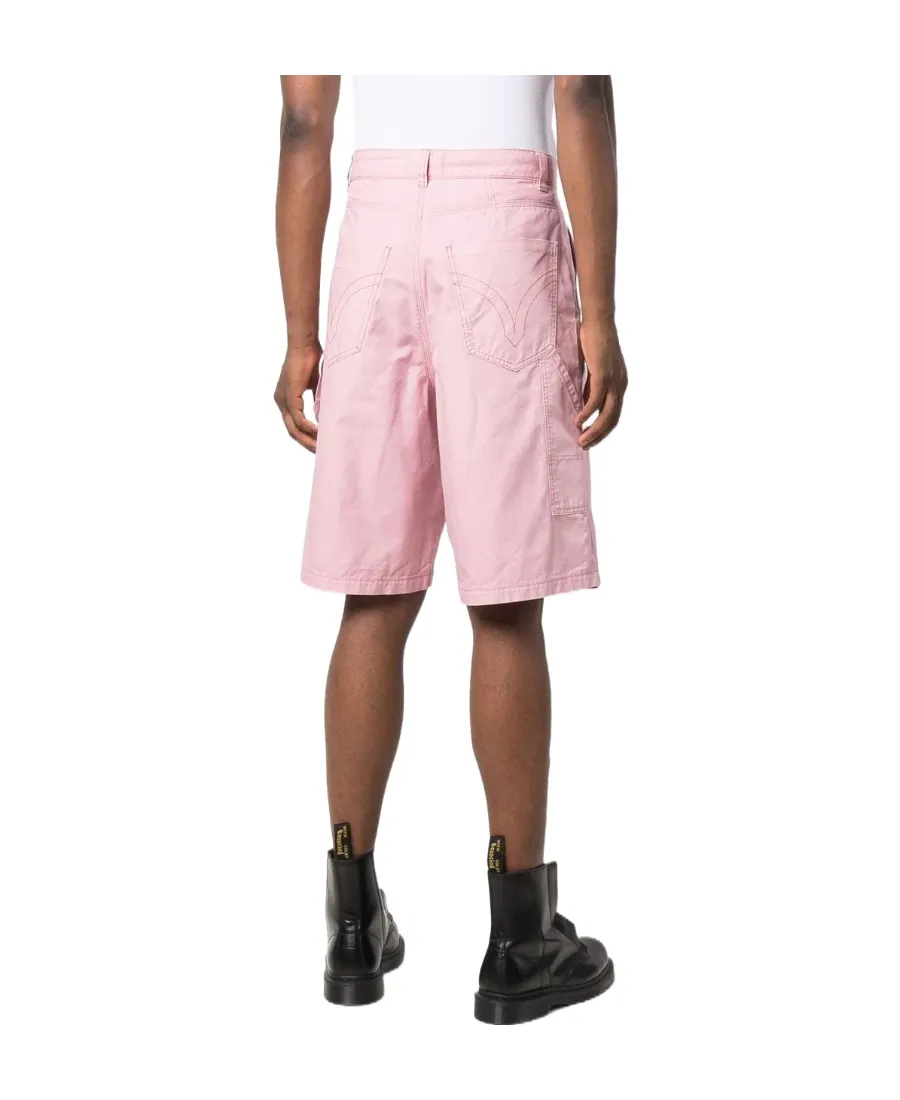 Wide-Leg Cotton Shorts