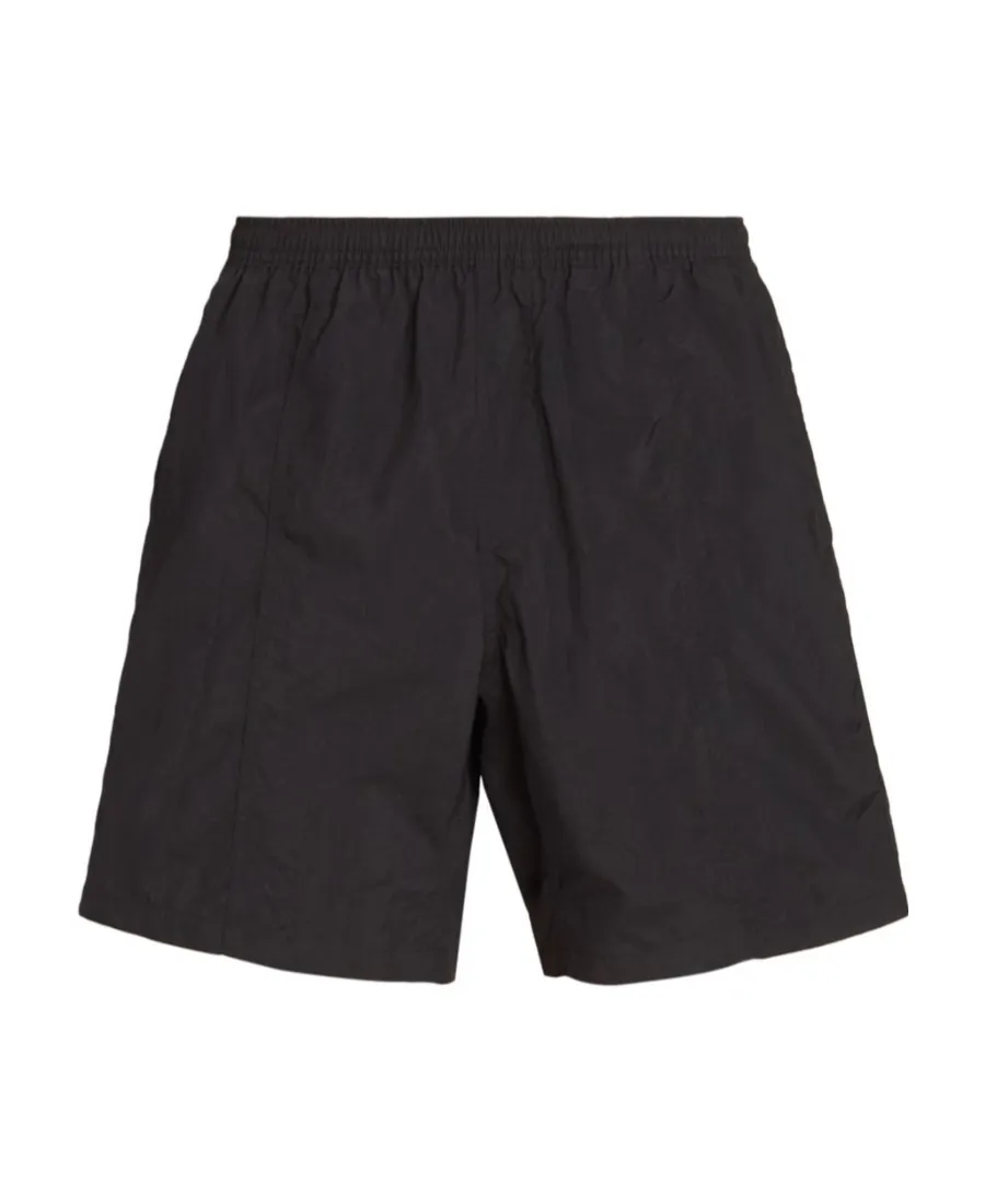 Logo Embossed Elastic Waistband Swim Shorts