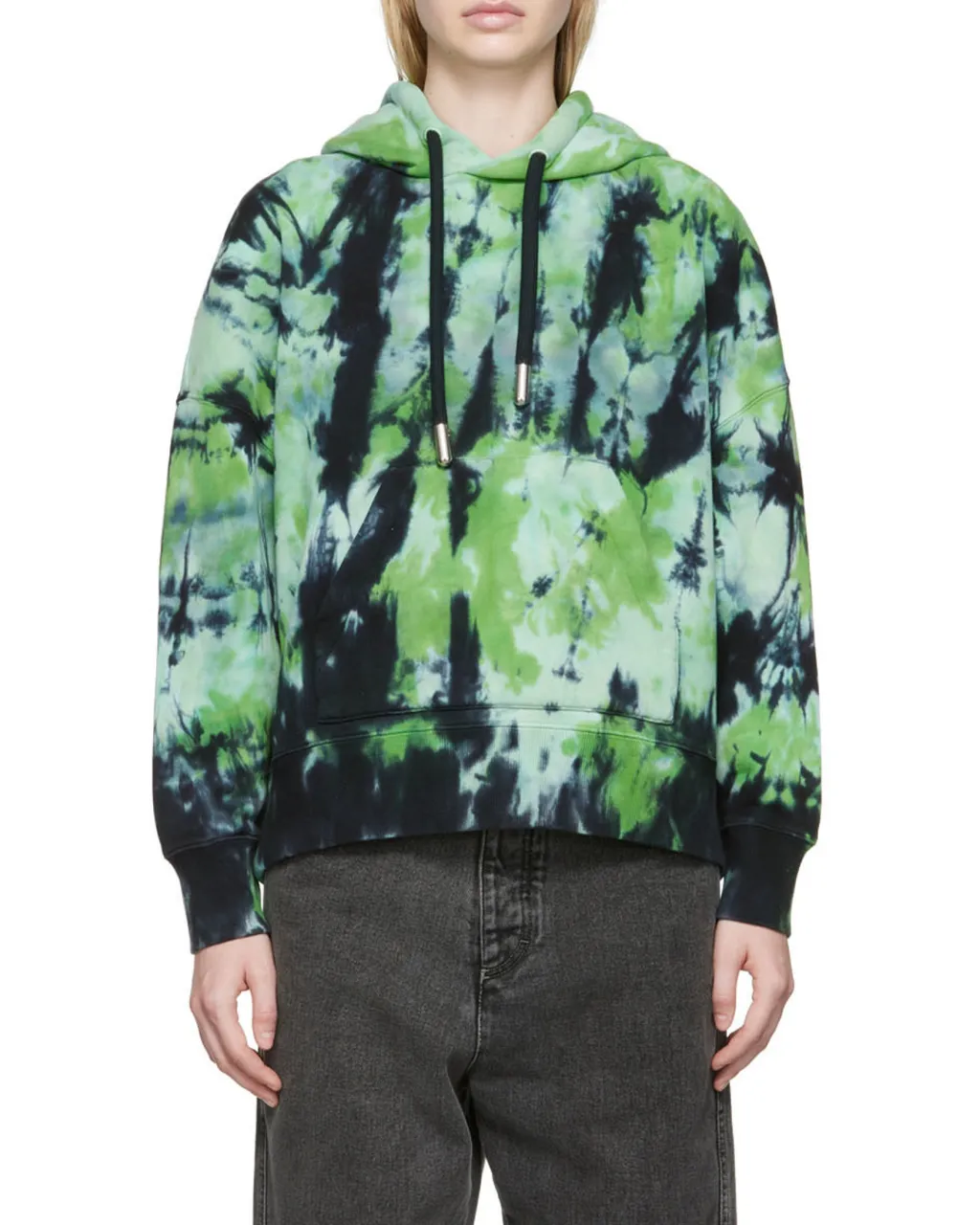 Tie Dye-Print Cotton Hoodie