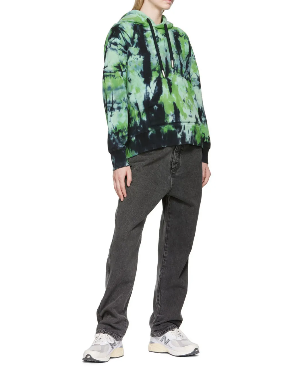 Tie Dye-Print Cotton Hoodie