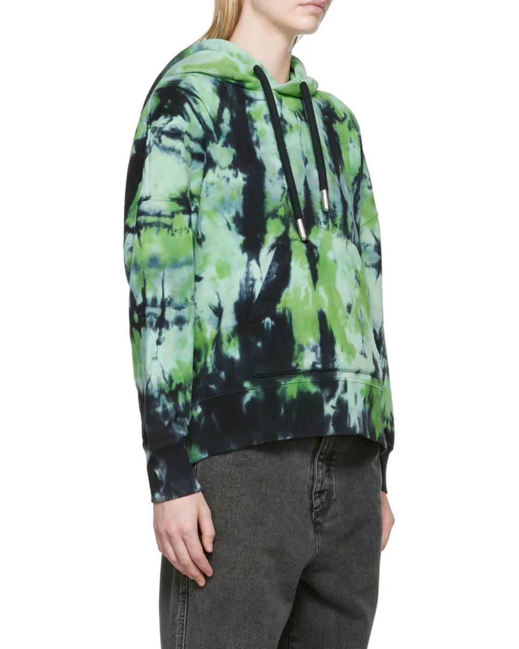 Tie Dye-Print Cotton Hoodie