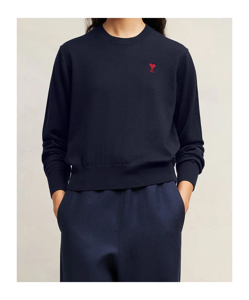 Ami De Coeur Logo Embroidered Knit Jumper