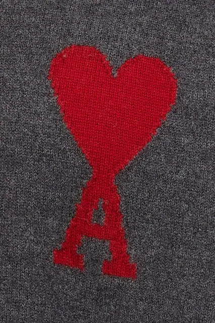 Ami De Coeur Logo Intarsia Knitted Roll-Neck Jumper