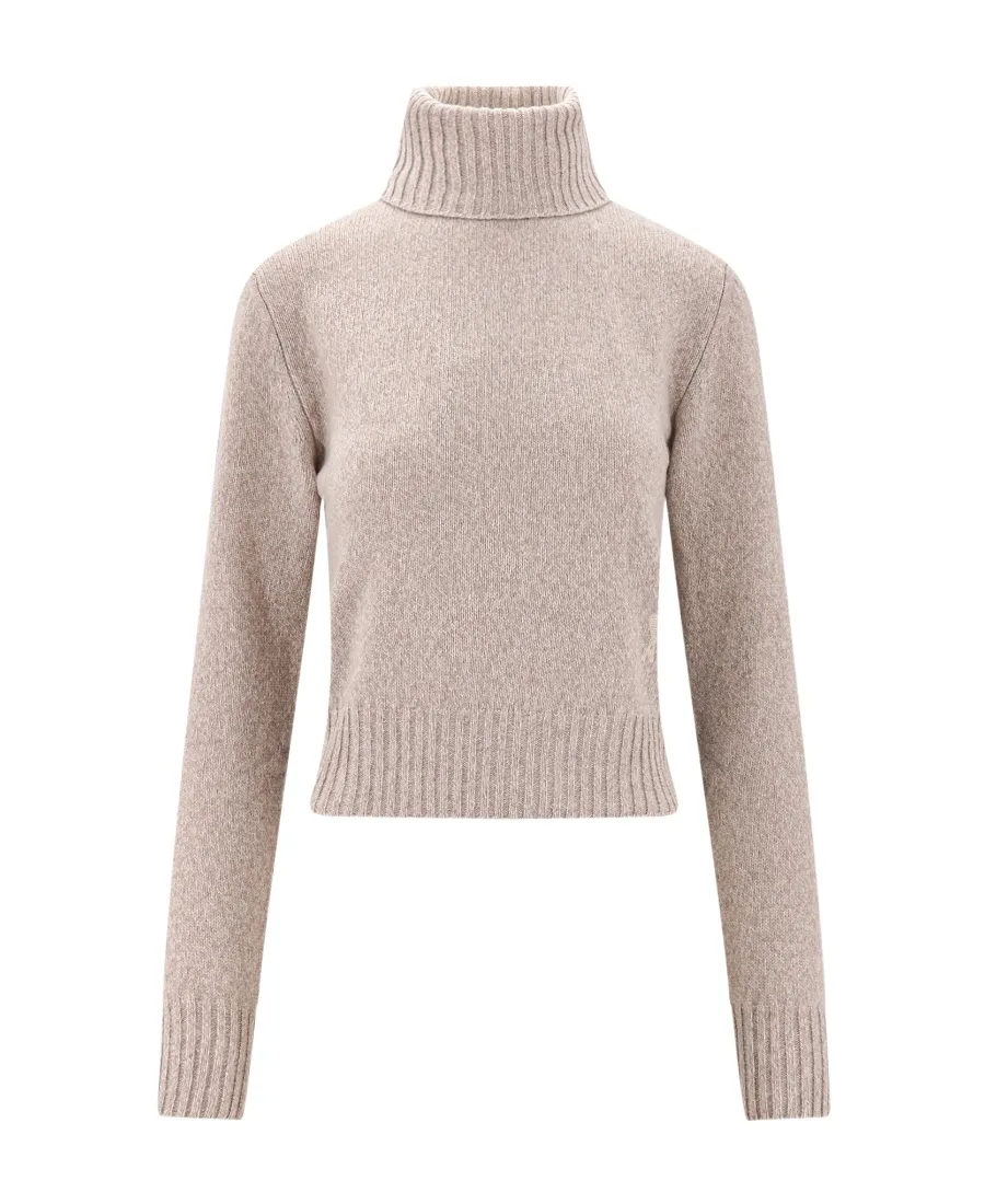 Ami High-Neck Knitted Jumper