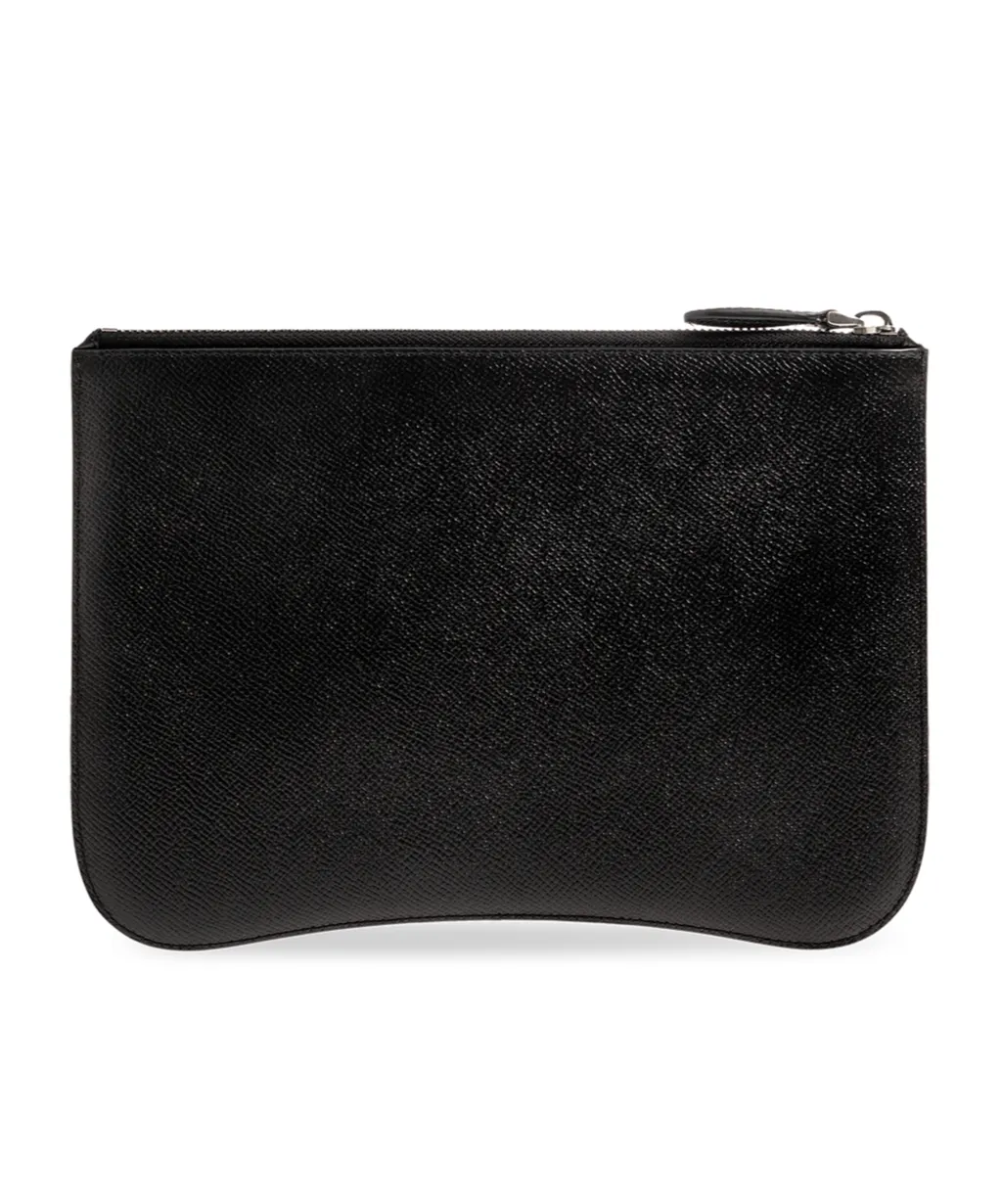 Logo Plaque Zipped Pouch