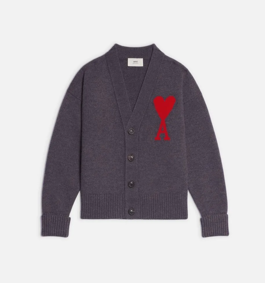 Ami De Coeur V-Neck Knitted Cardigan
