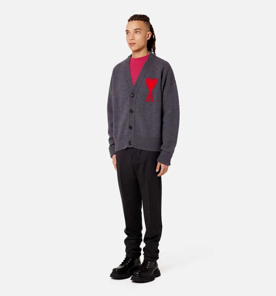 Ami De Coeur V-Neck Knitted Cardigan