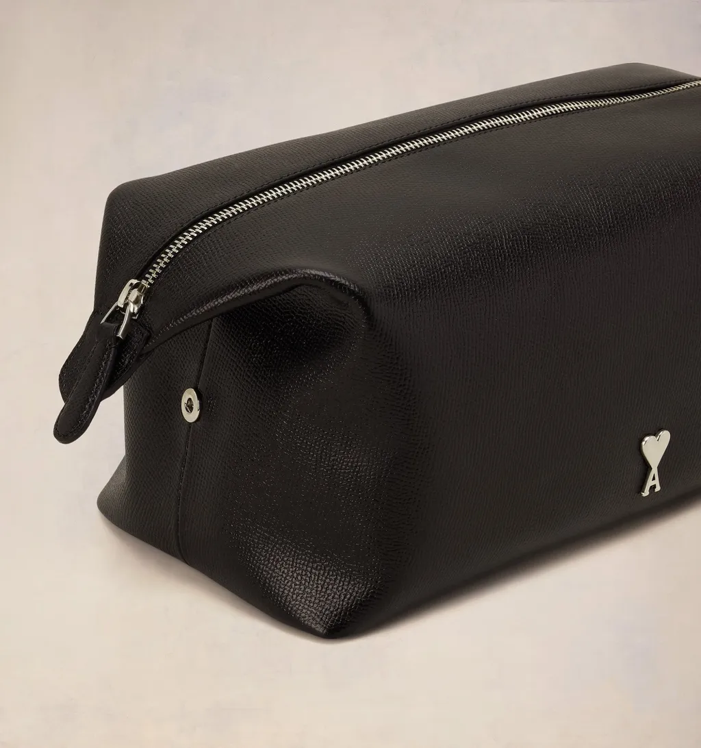 Logo Plaque Zip-Up Toilet Pouch