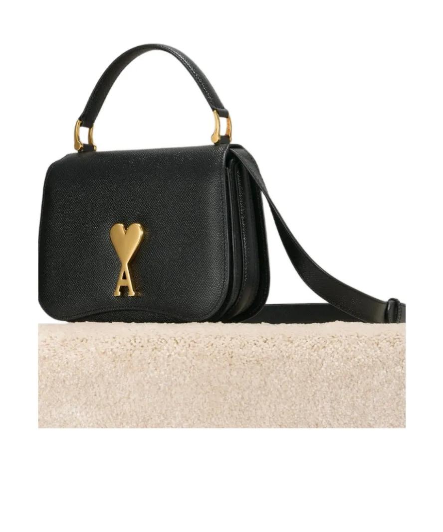 Logo Plaque Foldover Top Shoulder Bag