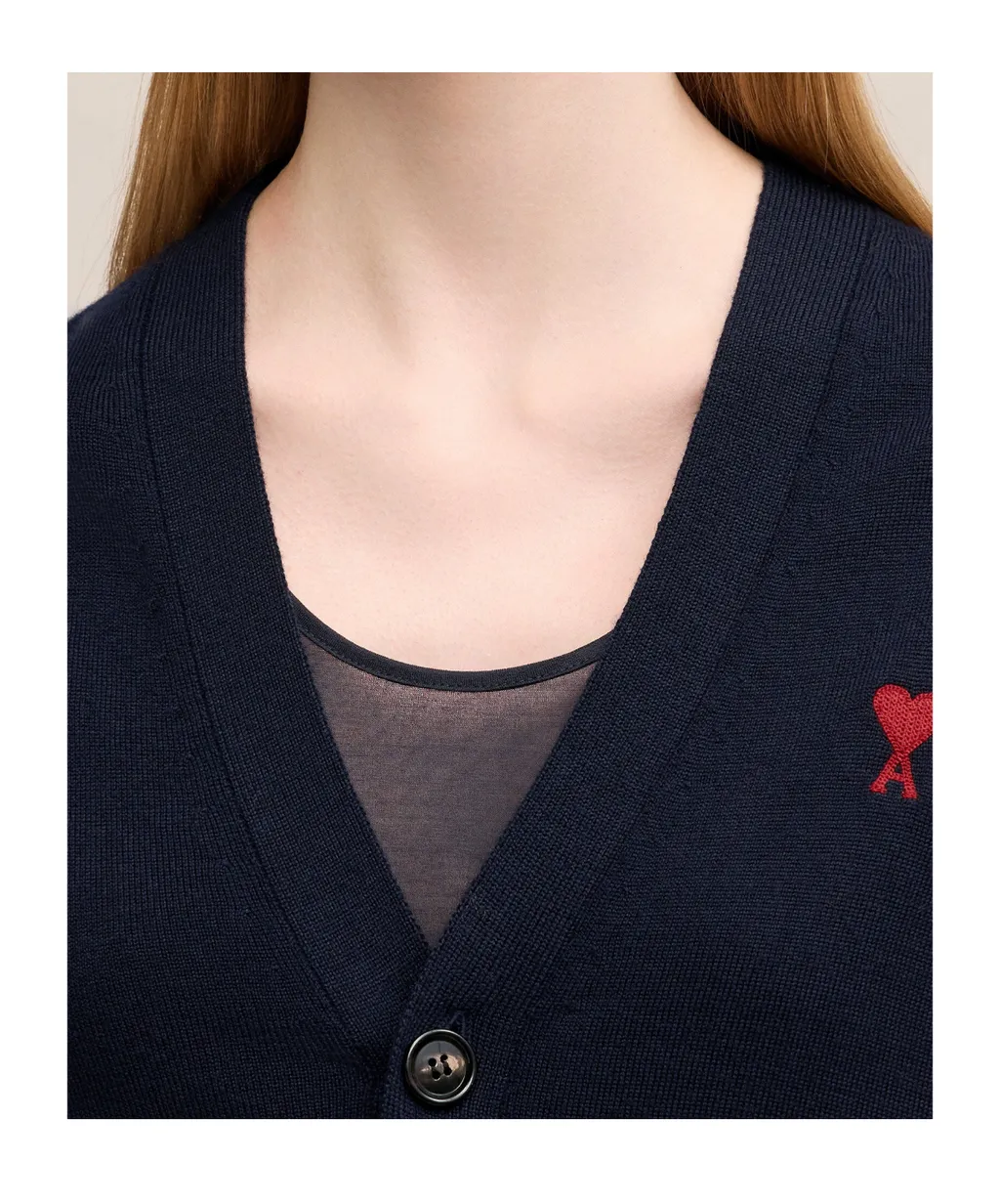 Ami De Coeur Logo Embroidered Buttoned Cardigan