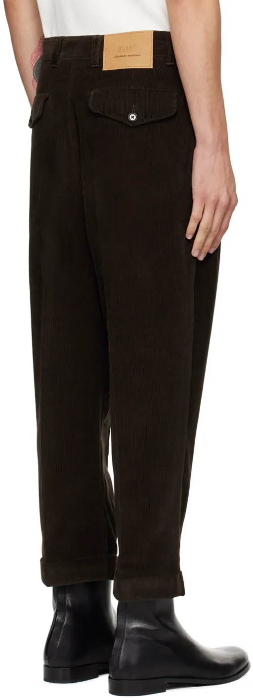 Logo-Patch Pleated Trousers