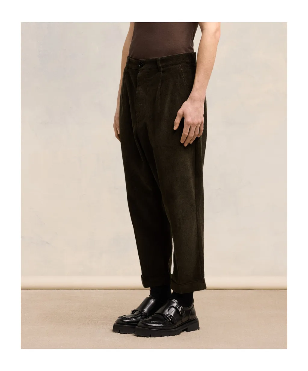 Logo-Patch Pleated Trousers