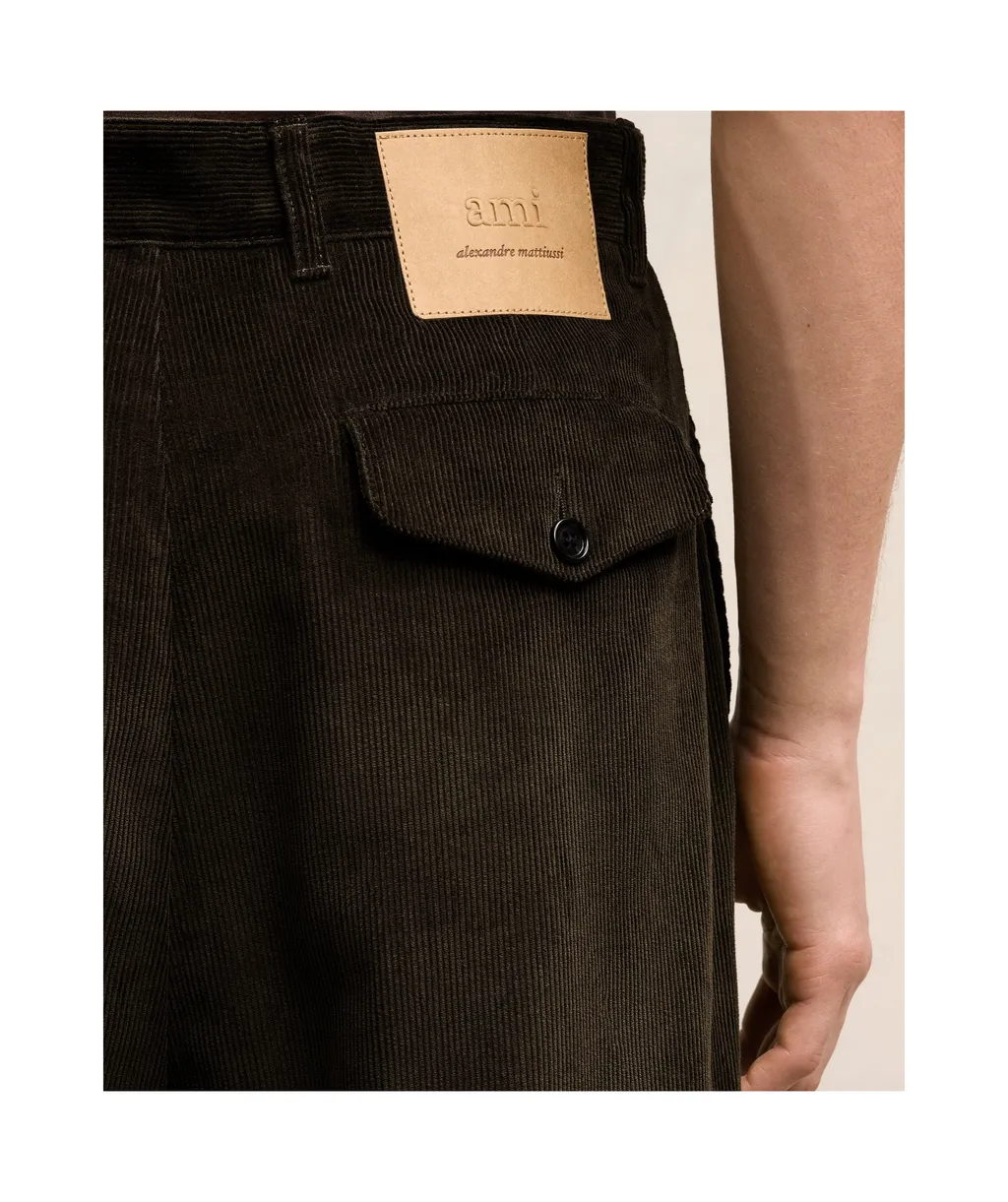 Logo-Patch Pleated Trousers