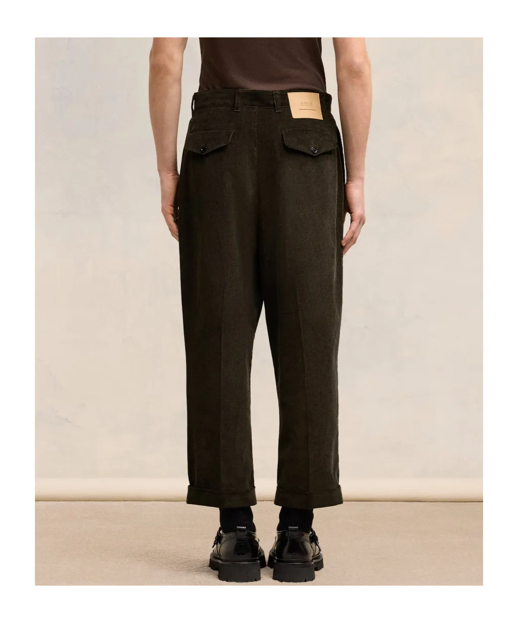 Logo-Patch Pleated Trousers