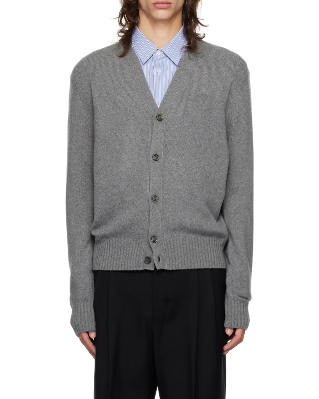 Logo Embroidered V-Neck Cardigan