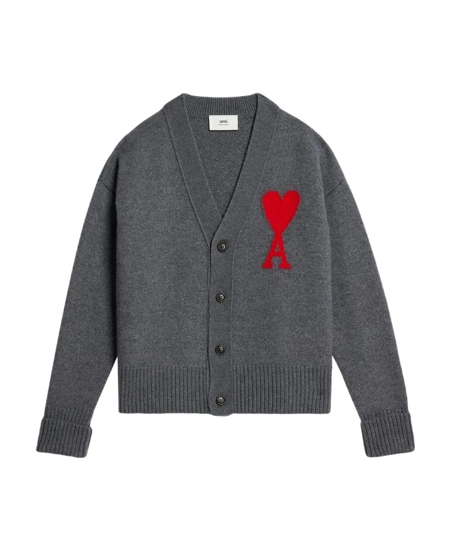 Ami De Coeur Intarsia-Knitted Cardigan