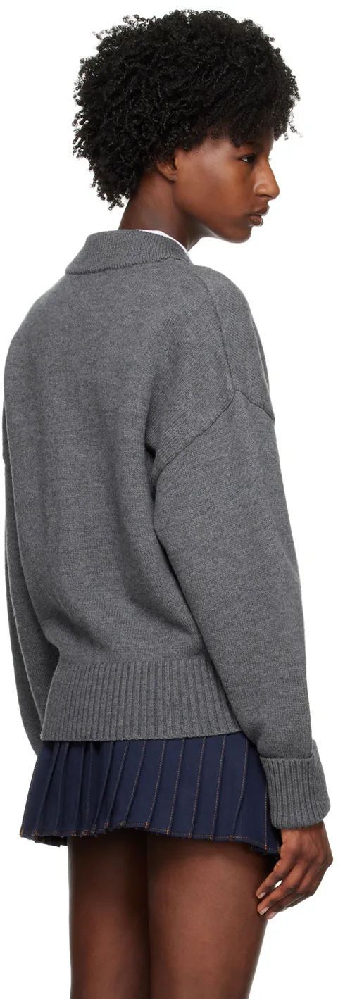 Ami De Coeur Intarsia-Knitted Cardigan