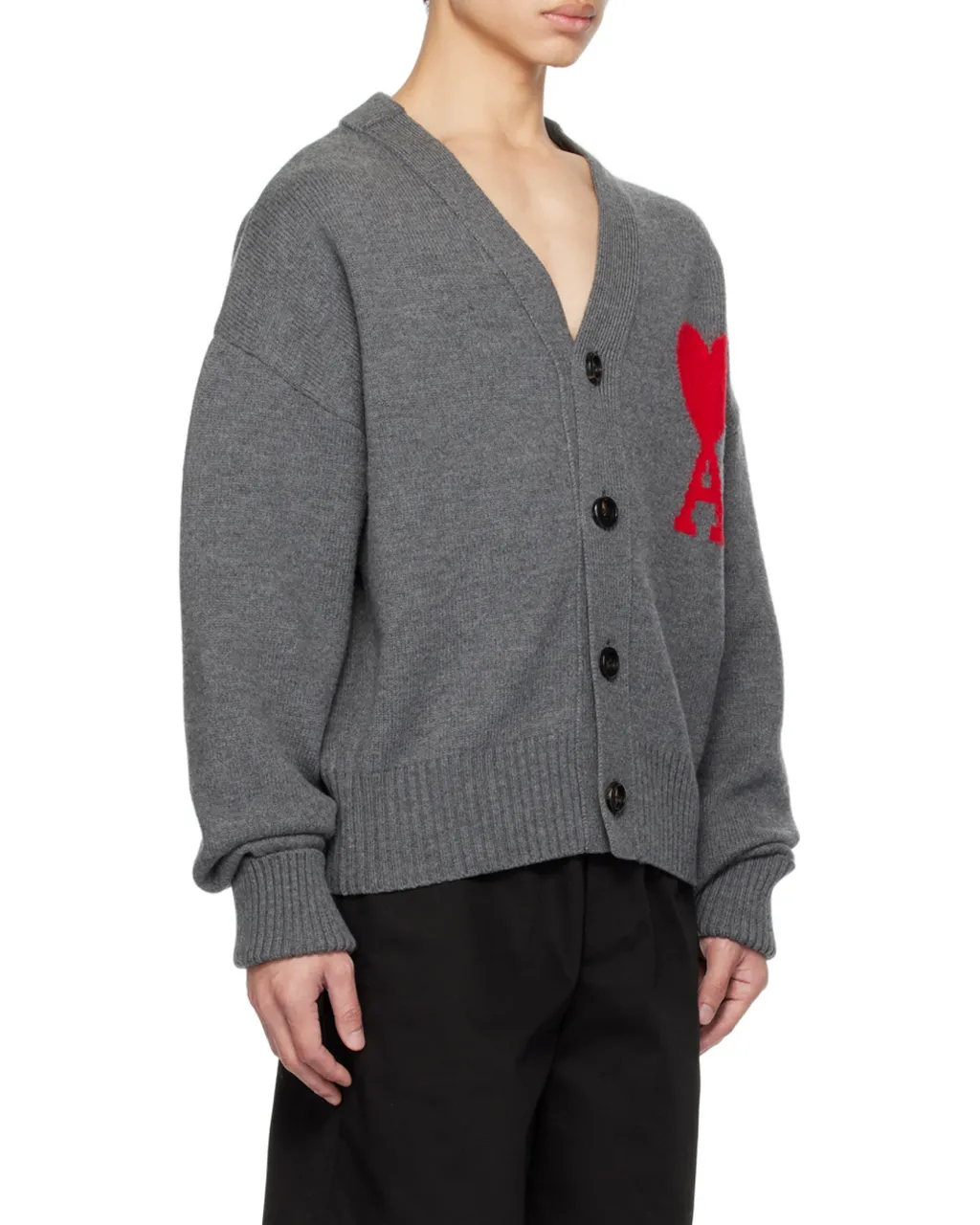 Ami De Coeur Intarsia-Knitted Cardigan