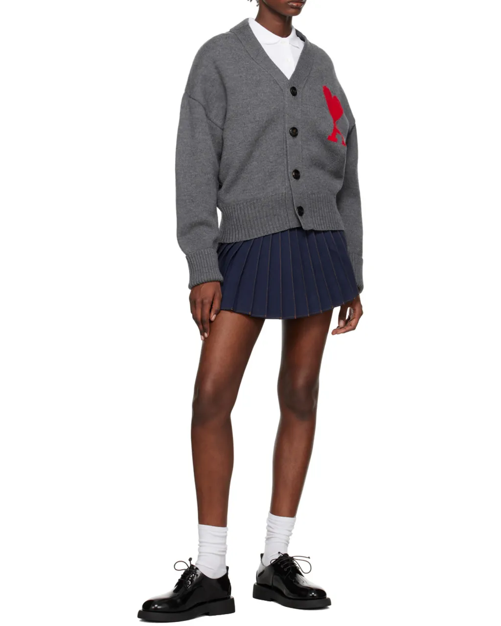 Ami De Coeur Intarsia-Knitted Cardigan