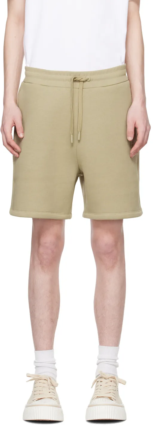 Logo Embroidered Drawstring Knitted Shorts