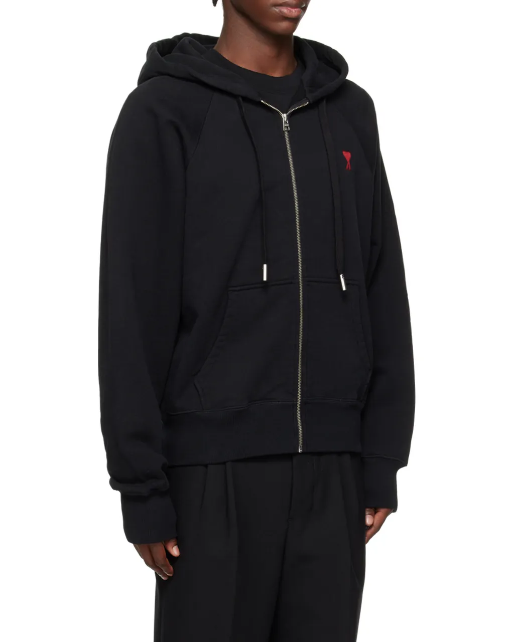 Ami De Coeur Logo Embroidered Zip-Up Hoodie