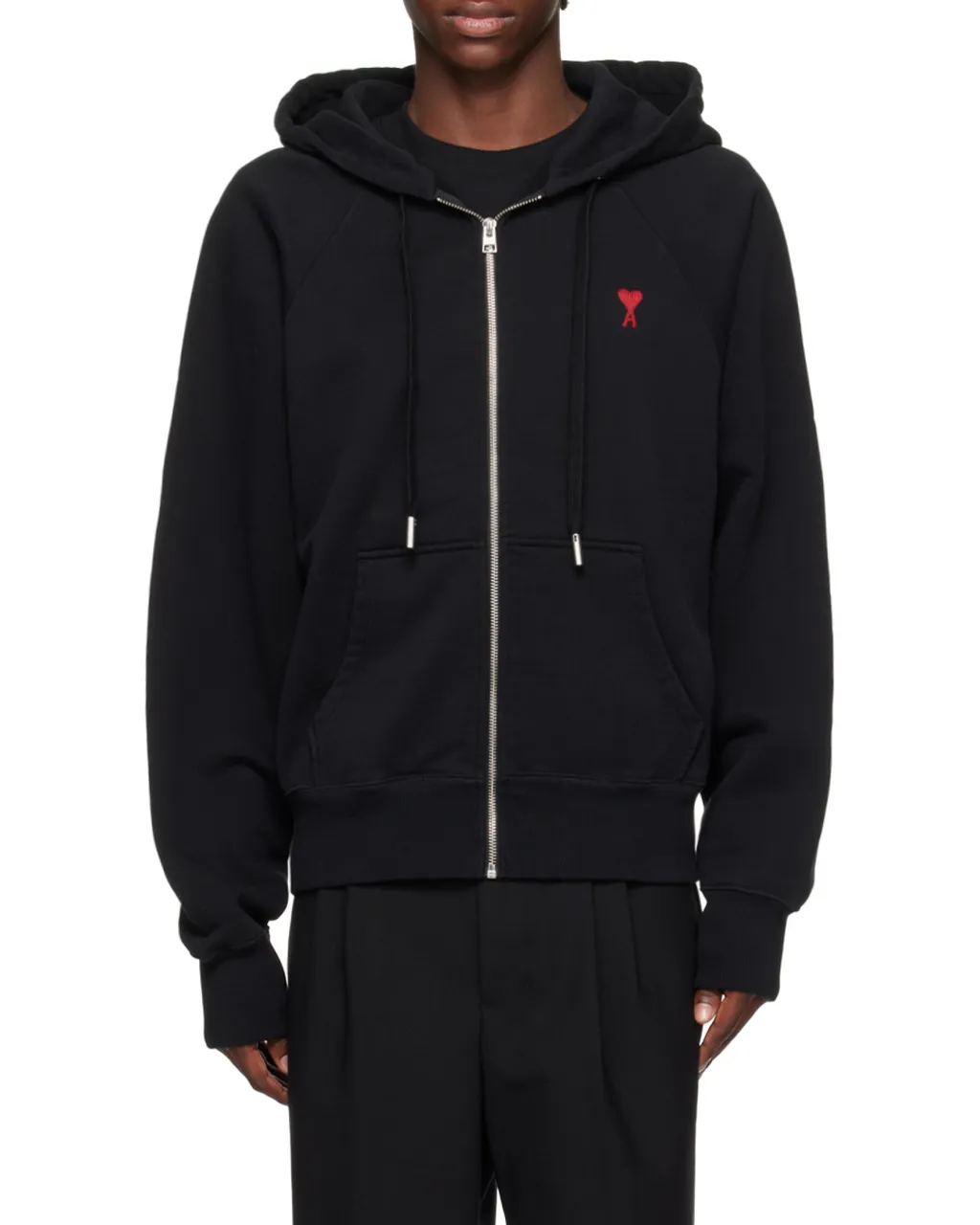 Ami De Coeur Logo Embroidered Zip-Up Hoodie