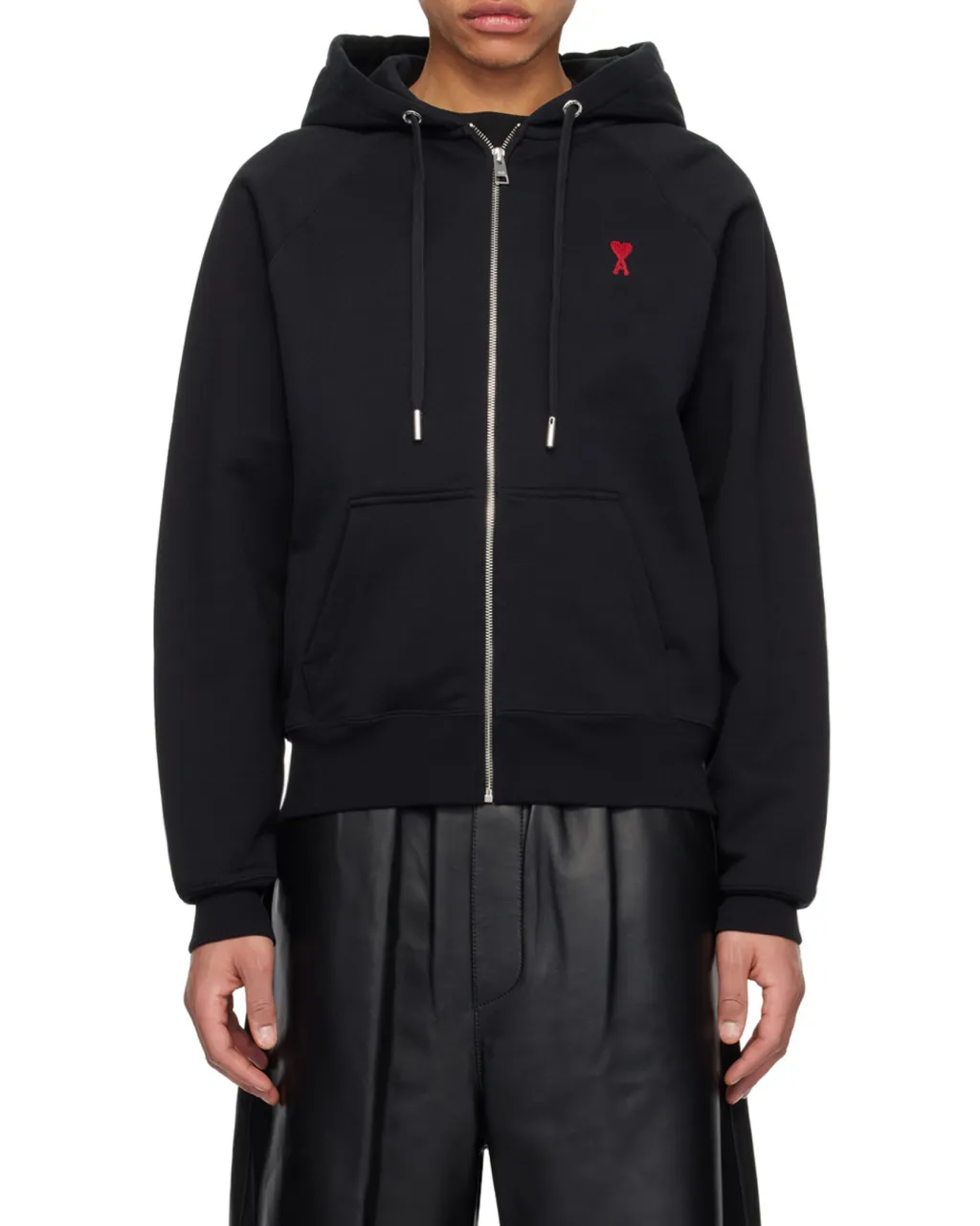 Ami De Coeur Logo Embroidered Zip-Up Hoodie
