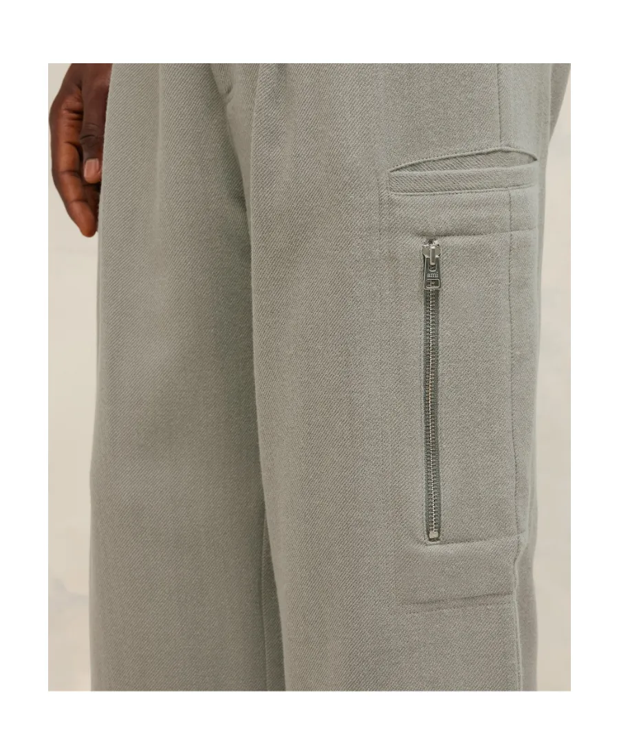 Pleated Wide-Leg Cargo Pants