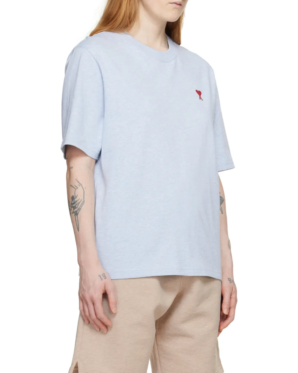 Ami De Coeur Logo Embroidered Crewneck T-Shirt