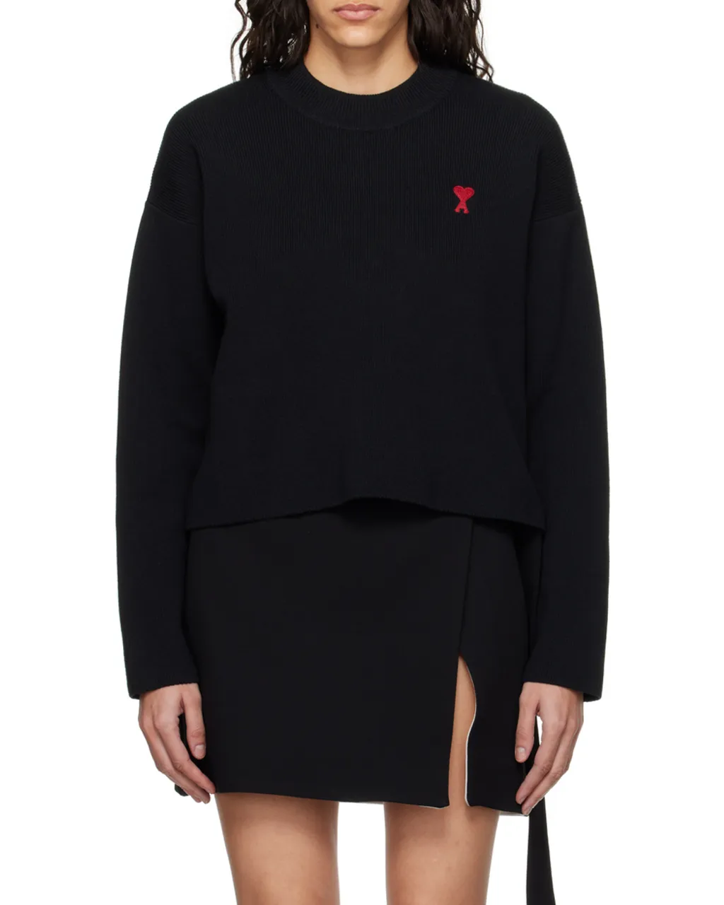 Ami De Coeur Logo Embroidered Knitted Jumper