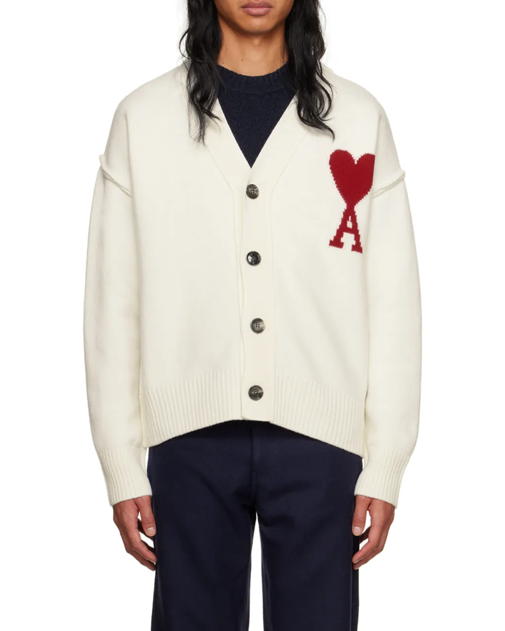 V-Neck Knitted Buttoned Cardigan