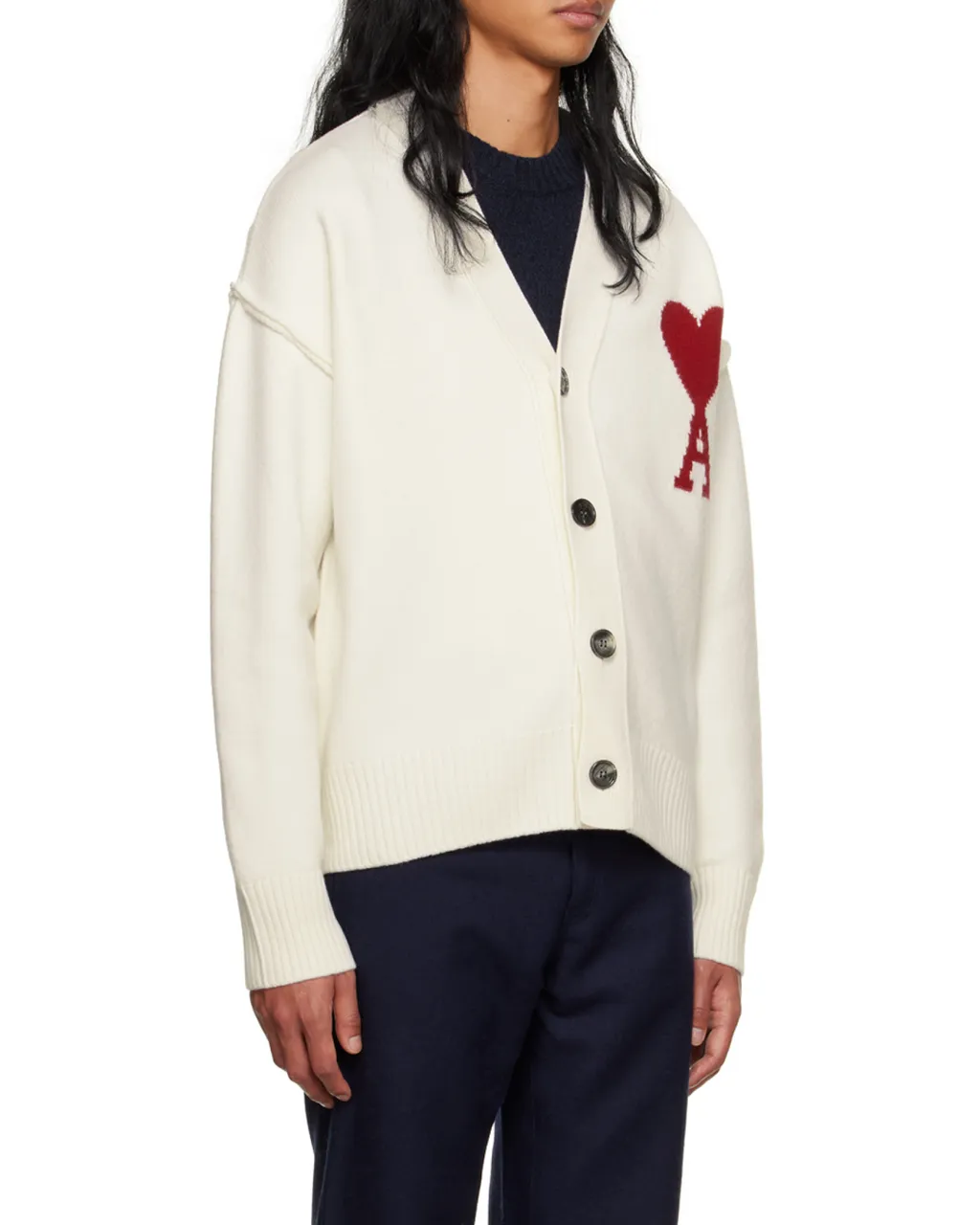 V-Neck Knitted Buttoned Cardigan