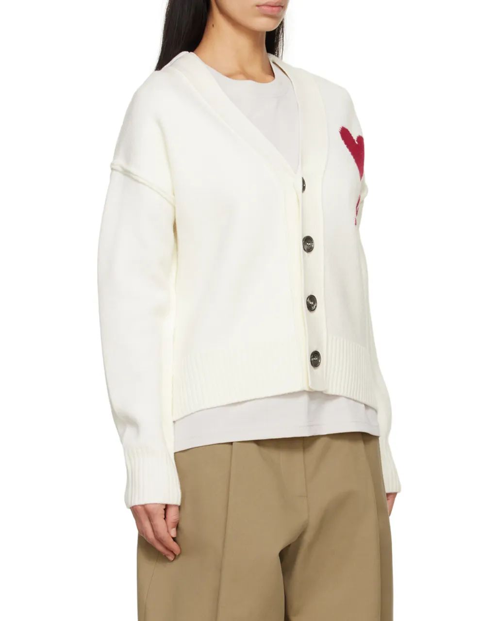 V-Neck Knitted Buttoned Cardigan