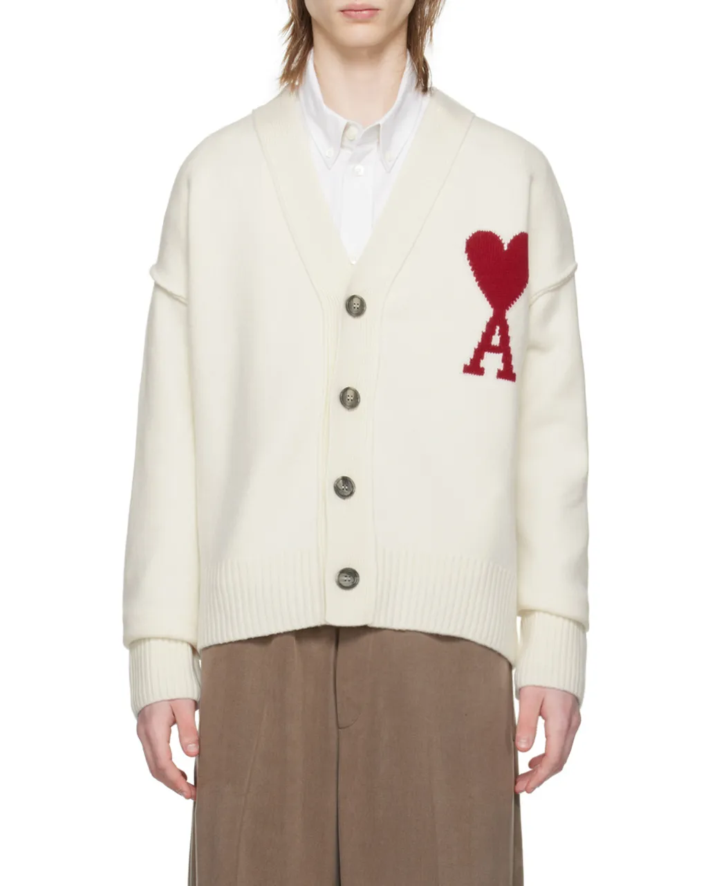 V-Neck Knitted Buttoned Cardigan