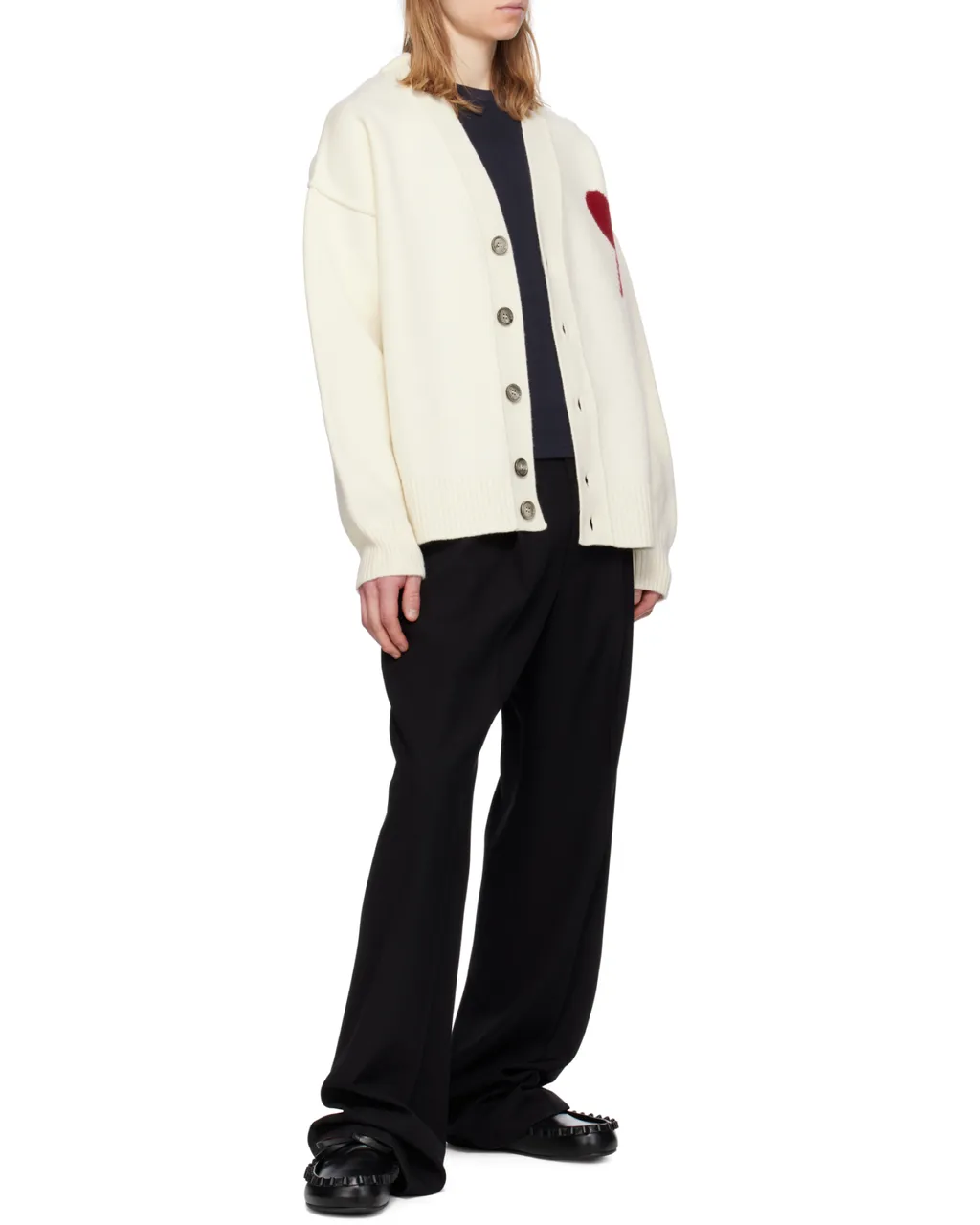 V-Neck Knitted Buttoned Cardigan