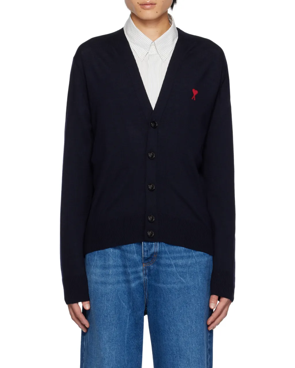 Ami De Coeur Logo Embroidered Buttoned Cardigan