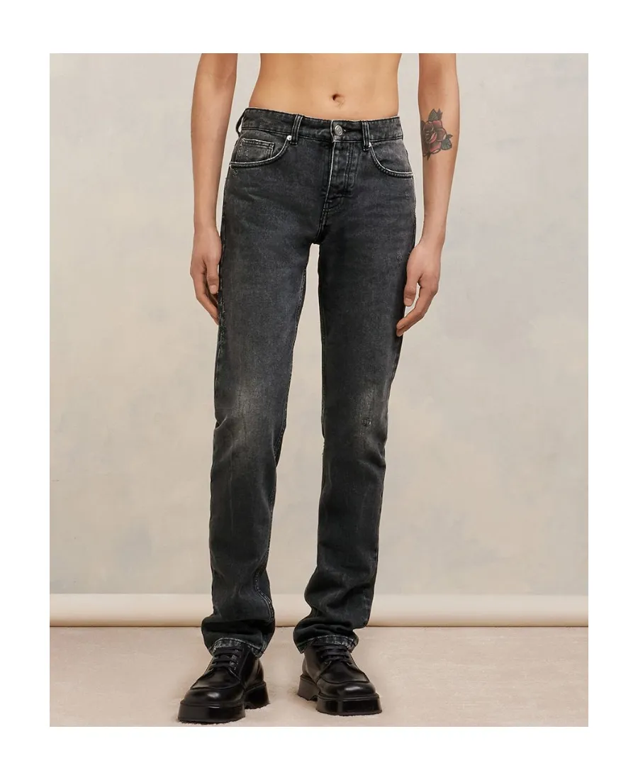Logo-Patch Straight Leg Jeans