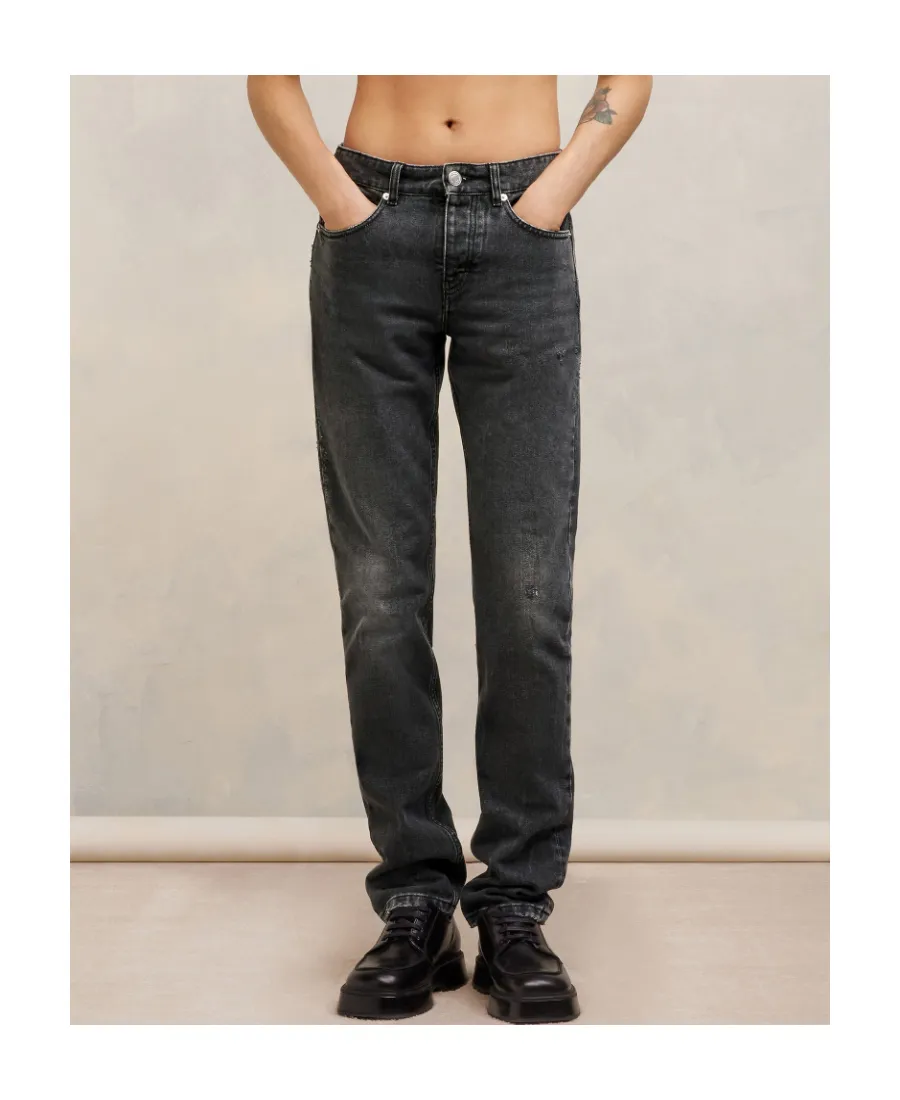 Logo-Patch Straight Leg Jeans